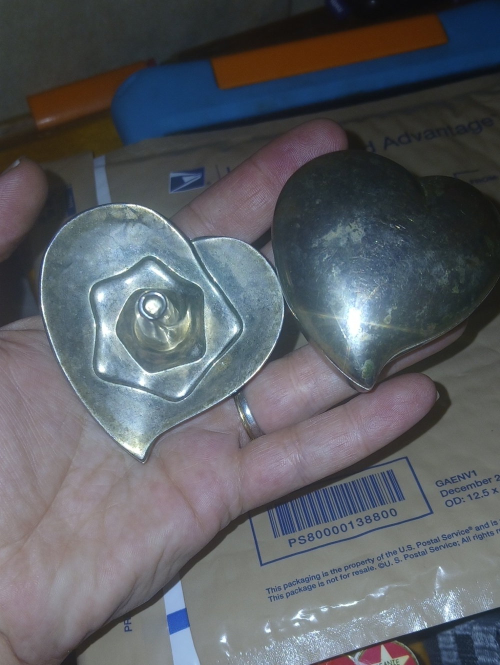 Studio Silversmiths Trinket Ring Box And Ring Holder (No Markings)